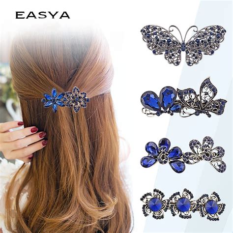 Buy Easya Vintage Metal Hair Barrettes For Women Girls Crystal Rhinestone