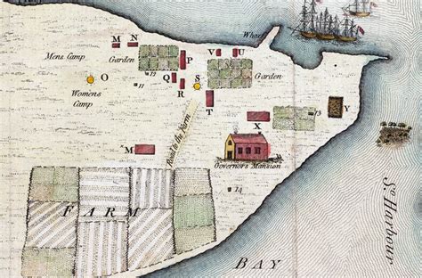 Detail Of Map Of The Settlement At Sydney Cove Port Jackson April 1788
