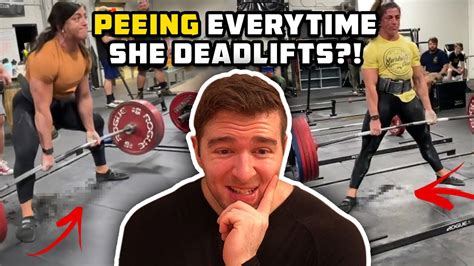 woman peeing all over the gym every time she deadlifts youtube