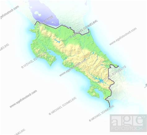Costa Rica Shaded Relief Map Stock Photo Picture And Royalty Free