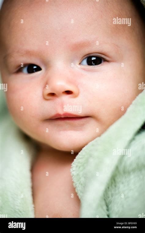 Close Up Of A 2 Months Old Eurasian Baby Boy Stock Photo Alamy