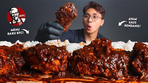 Rasanya Kok Gini Mukbang Menu Baru Ayam Kfc Bumbu Rendang Parah🥵