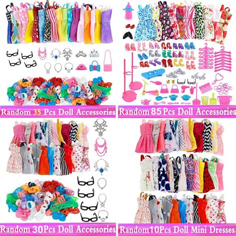 85pcs Barbies Clothes Accessories 10 Pack Clothes 75pcs Accessories For Barbie Dolls Fashion