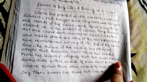 Science In Daily Life A Blessing Or A Curse Paragraph Writing Science In Daily Science Youtube