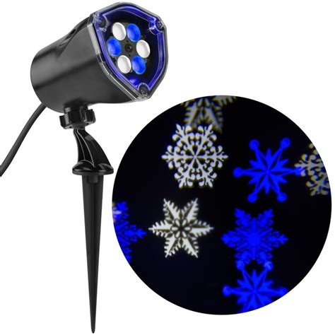 Gemmy Lightshow Projection Multi Function Whiteblue Led Snowflakes