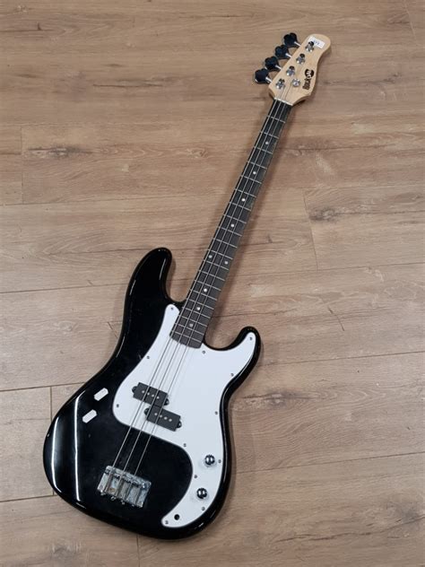 Black And White Electric Bass Guitar