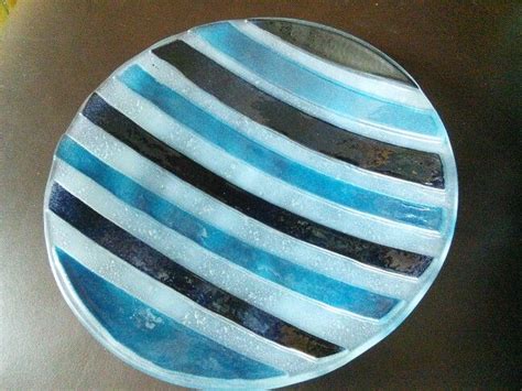 Fused Glass Bowl Powder And Enamel Note The Scuff Like Marks Are Tge Camera Angle Fused