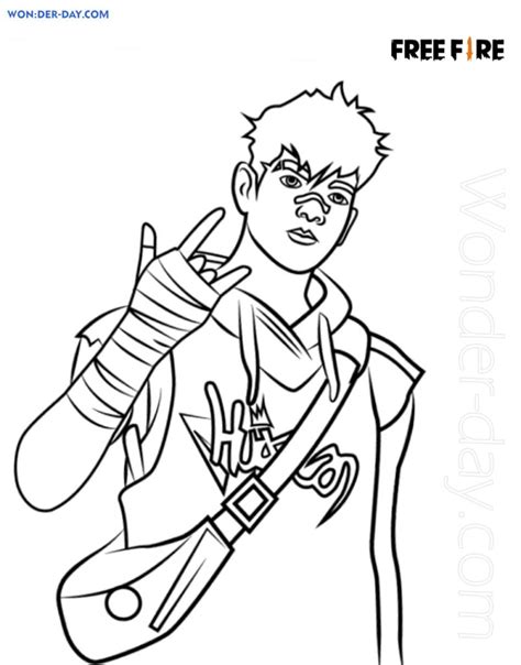 Dibujos de Free Fire Para Colorear | WONDER DAY — Dibujos para colorear