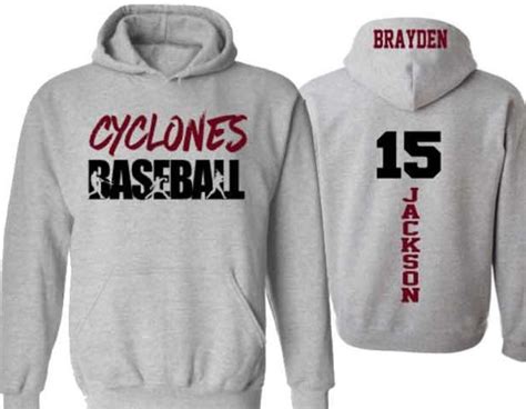 Baseball Hoodies Baseball Shirts Customize With Your Team Etsy