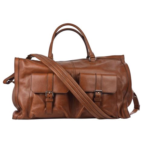 Mens Leather Travel Garment Bag