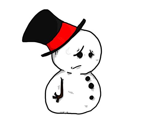 Sad Snowman By Shapeshiftinggoldfsh On Deviantart