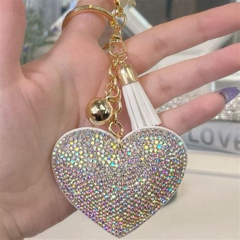 Lemonade Crystal Padded Heart Keyring Ab Shop Accessories From
