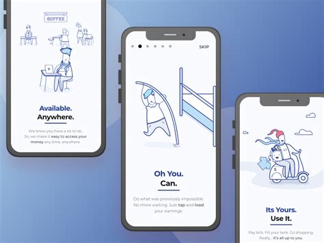 Onboarding And Welcome Screens For Wip App On Behance