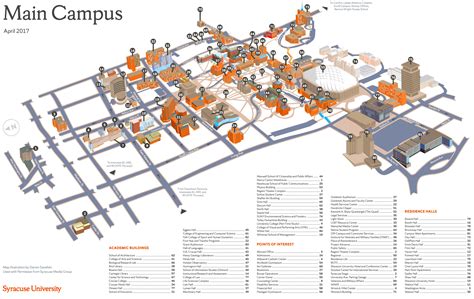 34 Syracuse University Campus Map Maps Database Source