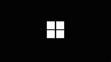 Minimalistic Windows Logo Black Windows Computer Dark Black