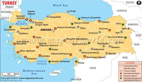 Turkey Airports Airports In Turkey Map Map Turkey Turkey Map