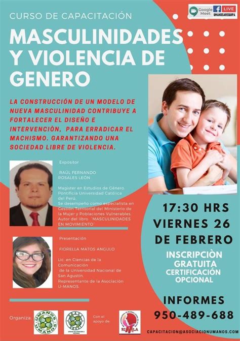 Dictarán Curso Sobre “nueva Masculinidad” Para Erradicar Violencia De Género En Perú