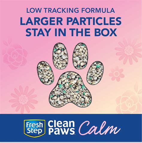 Fresh Step Clean Paws Calm Low Tracking Rose And Chamomile Scented