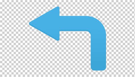 Arch Blue Arrow Icon Blue Angle Text Symbol Arrow Turn Left Blue