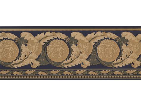 Vintage Wallpaper Borders : Black Leafy Floral Design Wallpaper ...