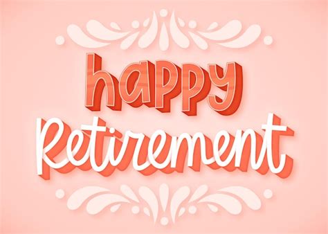 Free Vector Hand Drawn Happy Retirement Lettering