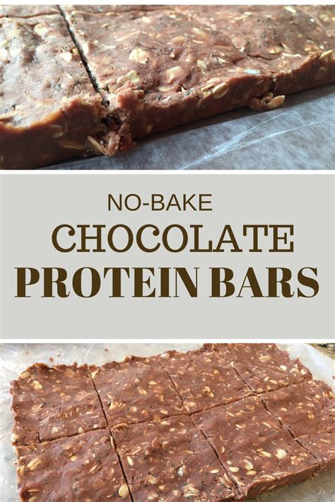 Made with layers of oreo's, hot fudge, these no bake cheesecake bars are every chocolate lovers dream! No-Bake Chocolate Protein Bars - Mom to Mom Nutrition