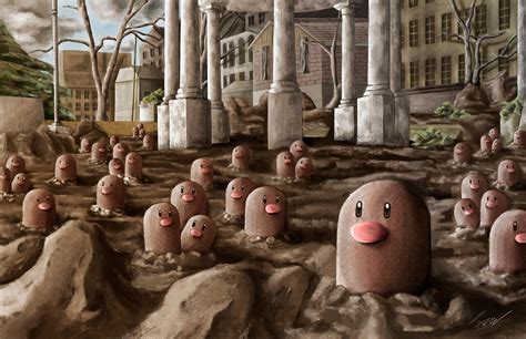 Diglett And Dugtrio Final Render By Taechan On Deviantart