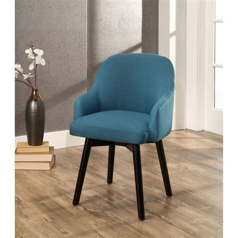 A small armchair that is easy to move is perfect for offering some extra seating when you have guests over. Abbyson Abbott Upholstered Swivel Dining Chair ...