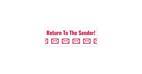 Return To The Sender And Envelope Rubber Stamp Zazzle