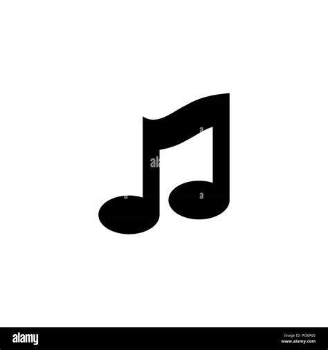 Music Note Song Melody Flat Vector Icon Illustration Simple Black