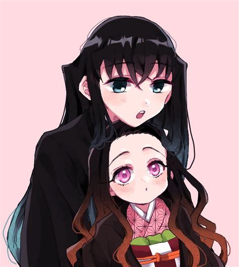 Muichiro X Nezuko Chibi Đang Yêu Anime