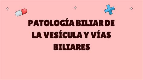 Solution Patolog A Biliar De La Ves Cula Y V As Biliares Studypool