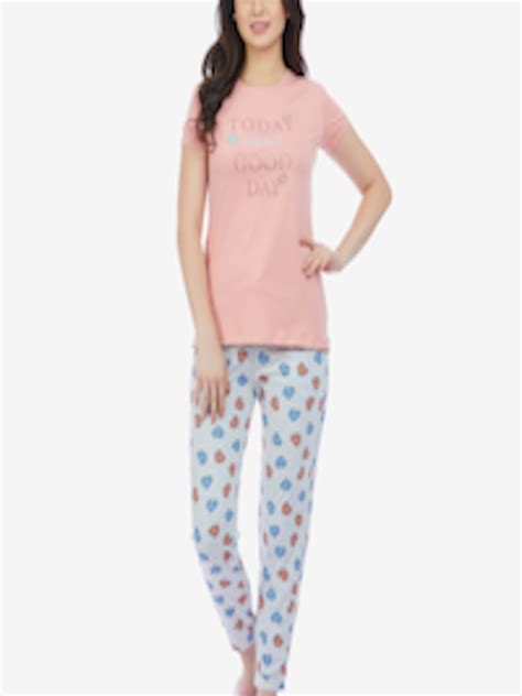 buy maysixty women pink printed night suit night suits for women 21899972 myntra