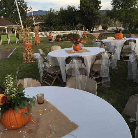 Outdoor Fall Wedding With Pumpkins Cornstalks Fall Leaves Pumpkin