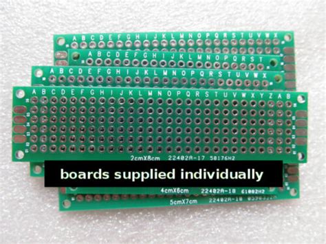 Double Sided Fibre Glass Matrix Prototype Board 20x80mm 30x70mm 40x60mm