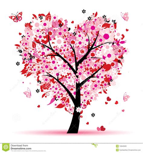 Maybe you would like to learn more about one of these? Arbre De Valentine, Amour, Lame Des Coeurs Illustration de ...