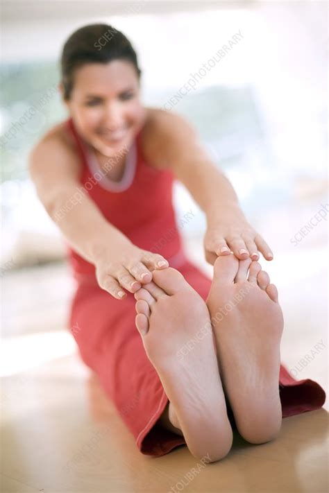 Woman Touching Her Toes Stock Image F0026040 Science Photo Library