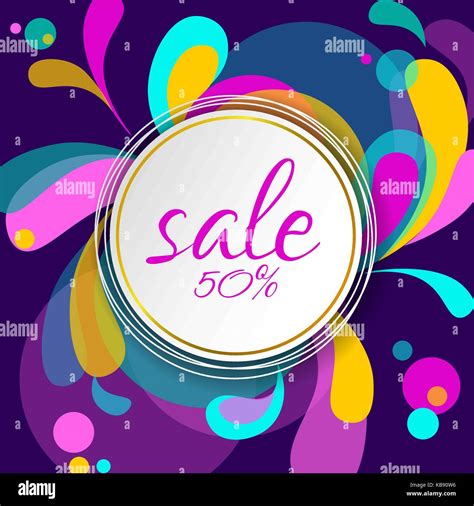 Sale Special Offer Card Template Motion Dynamic Shapes Material Design