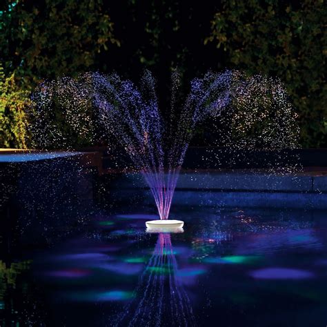 Floating Pool Fountain With Lights
