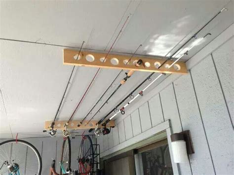Find something memorable, join a community doing good. Ceiling mount fishing pole rack. I'm gonna build one this weekend :-) | Storage shed ...
