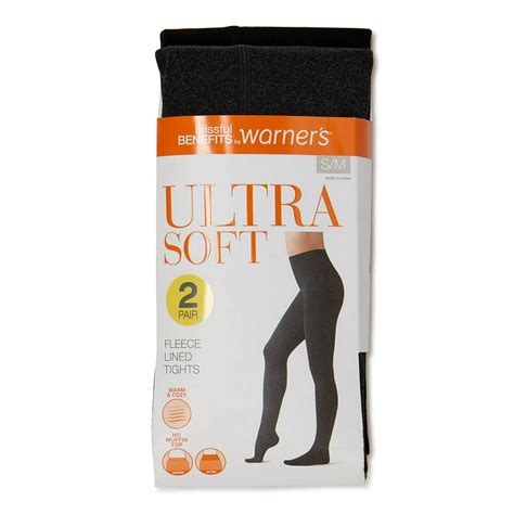 Warners Blissful Benefits By Warners Womens Footed Fleece Lined Tights 2 Pack Walmart
