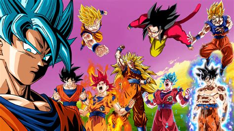 All Goku Transformations Fondo De Pantalla Personajes