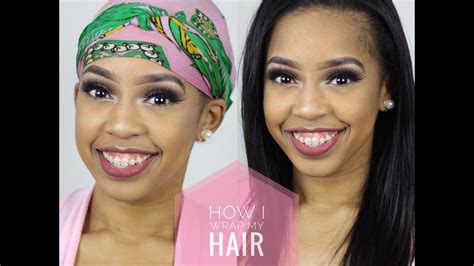 Wrap your hair in a silk scarf or gentle fabric to keep the oil off your pillow covers, and let the treatment do its magic while you sleep. HOW TO WRAP STRAIGHT HAIR AT NIGHT | MissBT - YouTube