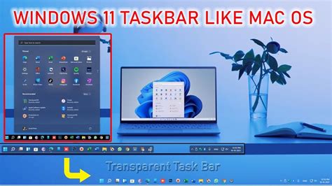 🔣customize Windows 11 Taskbar Like Mac Os Windows 11 Transparent