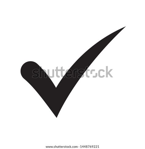 Black Check Mark Icon Tick Symbol Stock Vector Royalty Free 1448769221