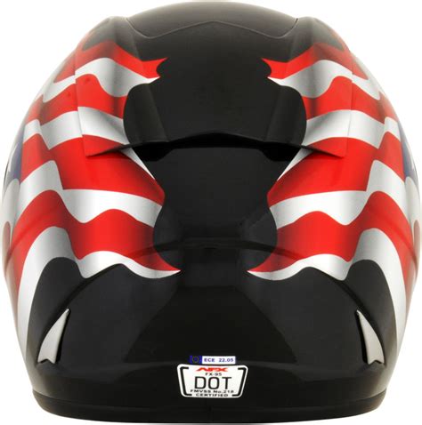 Afx, ls2 along with speed and strength are some popular motorcycle gear brands that offer riders their favorite american flag motorcycle helmets. AFX Unisex Black Motorcycle American Flag Full Face Riding ...