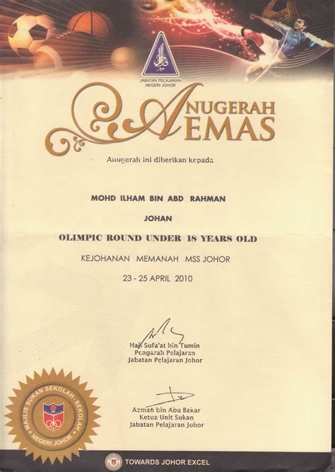 Clik di sini untuk lihat contoh sijil penyertaan. UNIT SUKAN SMK SEMERAH: KARNIVAL SUKAN PERMAINAN 2010