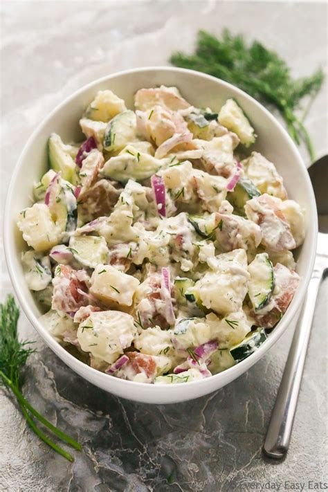 This Creamy Dill Potato Salad Recipe Is A Cool Tangy Twist On A