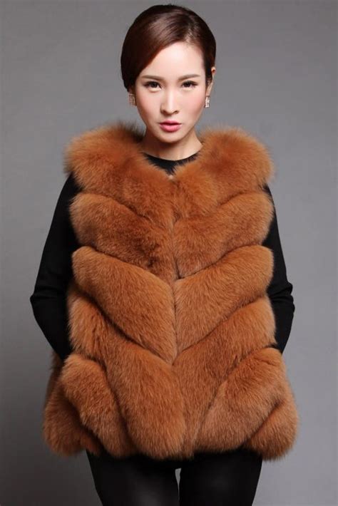 women s fox fur vest