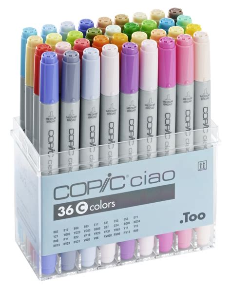Copic Ciao Marker 36c Pen Set Twin Tipped 36 Unique Colours